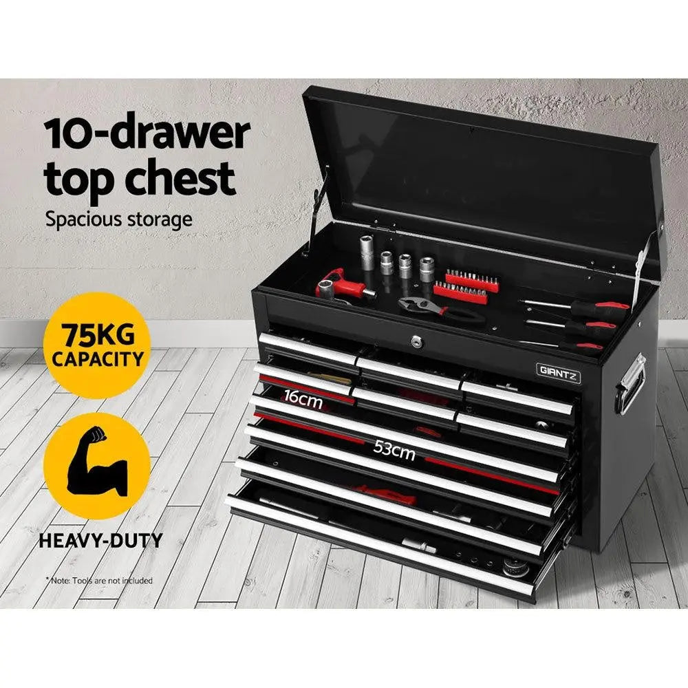 Giantz 17 Drawers Tool Box Trolley Chest Cabinet Cart Garage Mechanic Toolbox Black Deals499