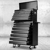 Giantz 17 Drawers Tool Box Trolley Chest Cabinet Cart Garage Mechanic Toolbox Black Deals499
