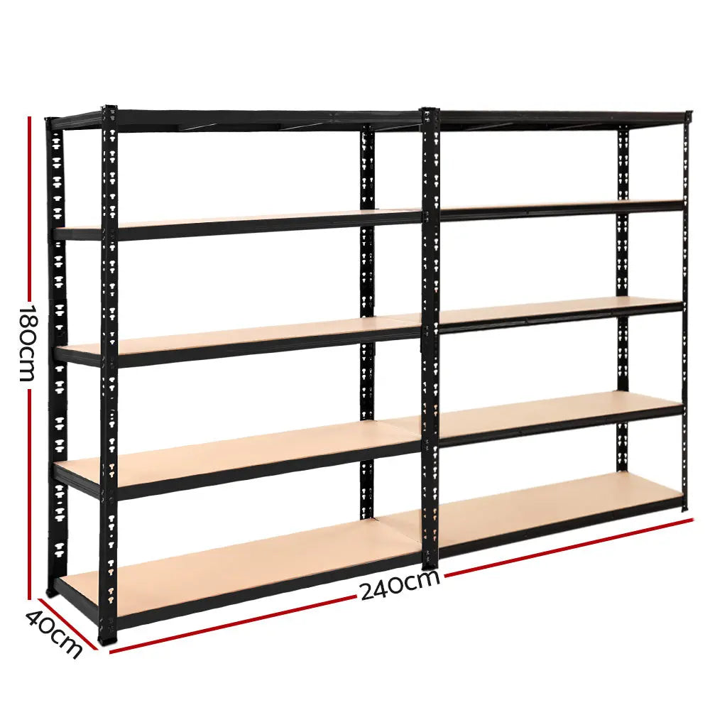 Giantz 2.4MX1.8M Garage Shelving Warehouse Rack Pallet Racking Storage Steel Black Deals499