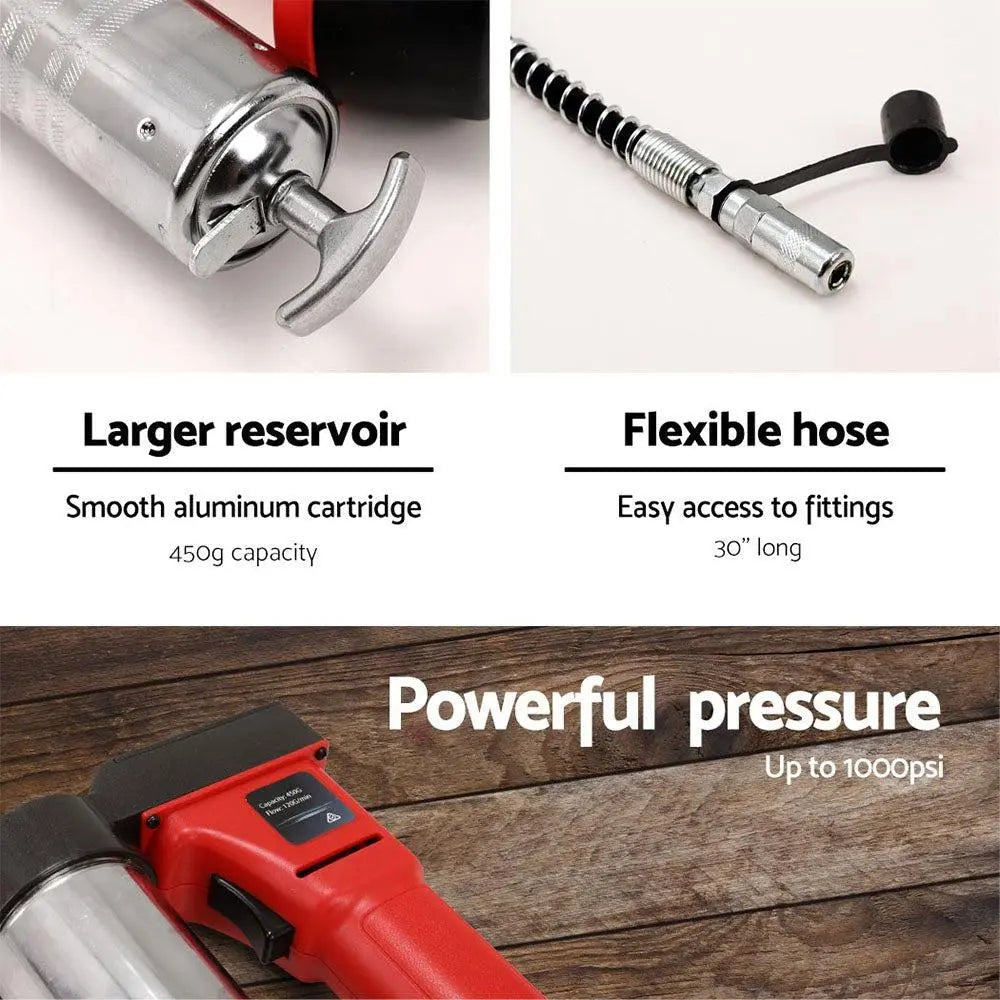 Giantz 20V Rechargeable Cordless Grease Gun - Red Deals499
