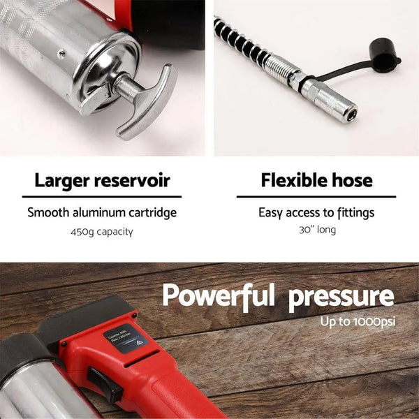 Giantz 20V Rechargeable Cordless Grease Gun - Red Deals499