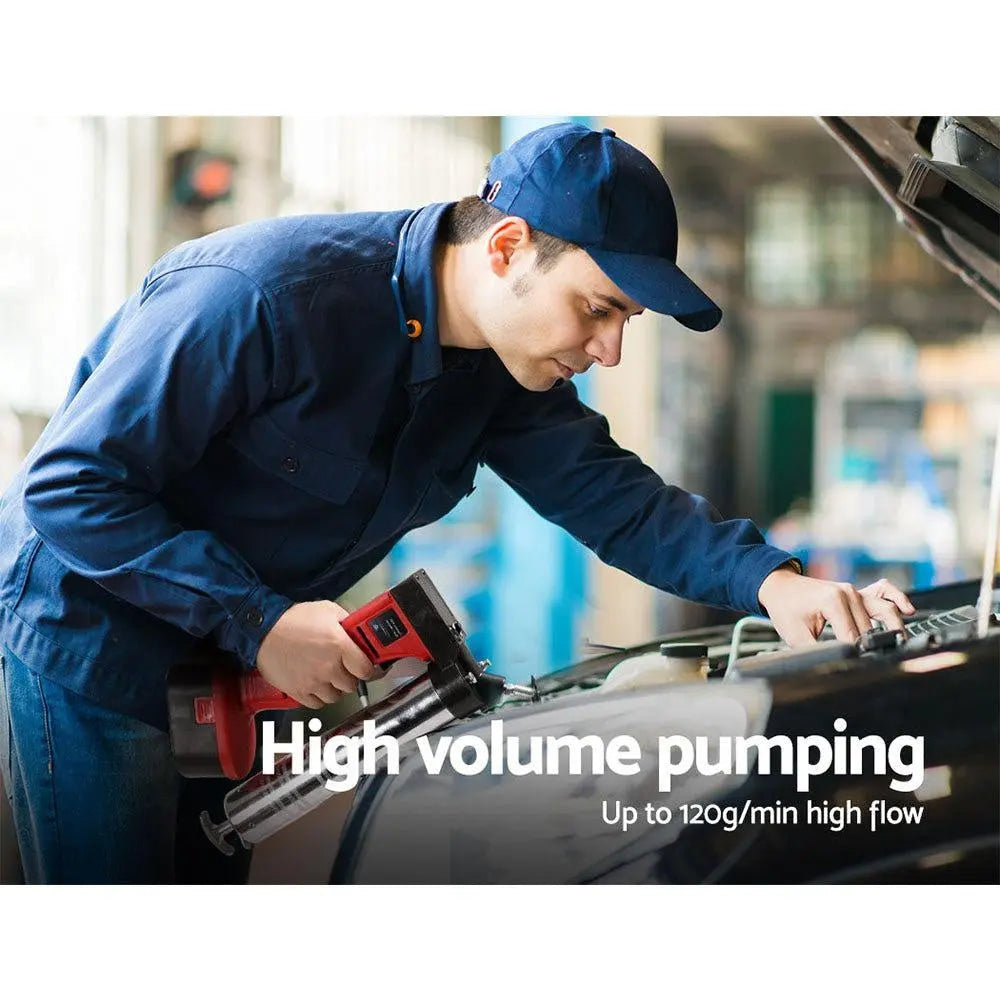 Giantz 20V Rechargeable Cordless Grease Gun - Red Deals499