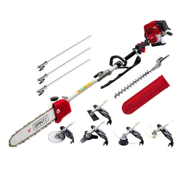 Giantz 4-STROKE Pole Chainsaw Brush Cutter Hedge Trimmer Saw Multi Tool Deals499