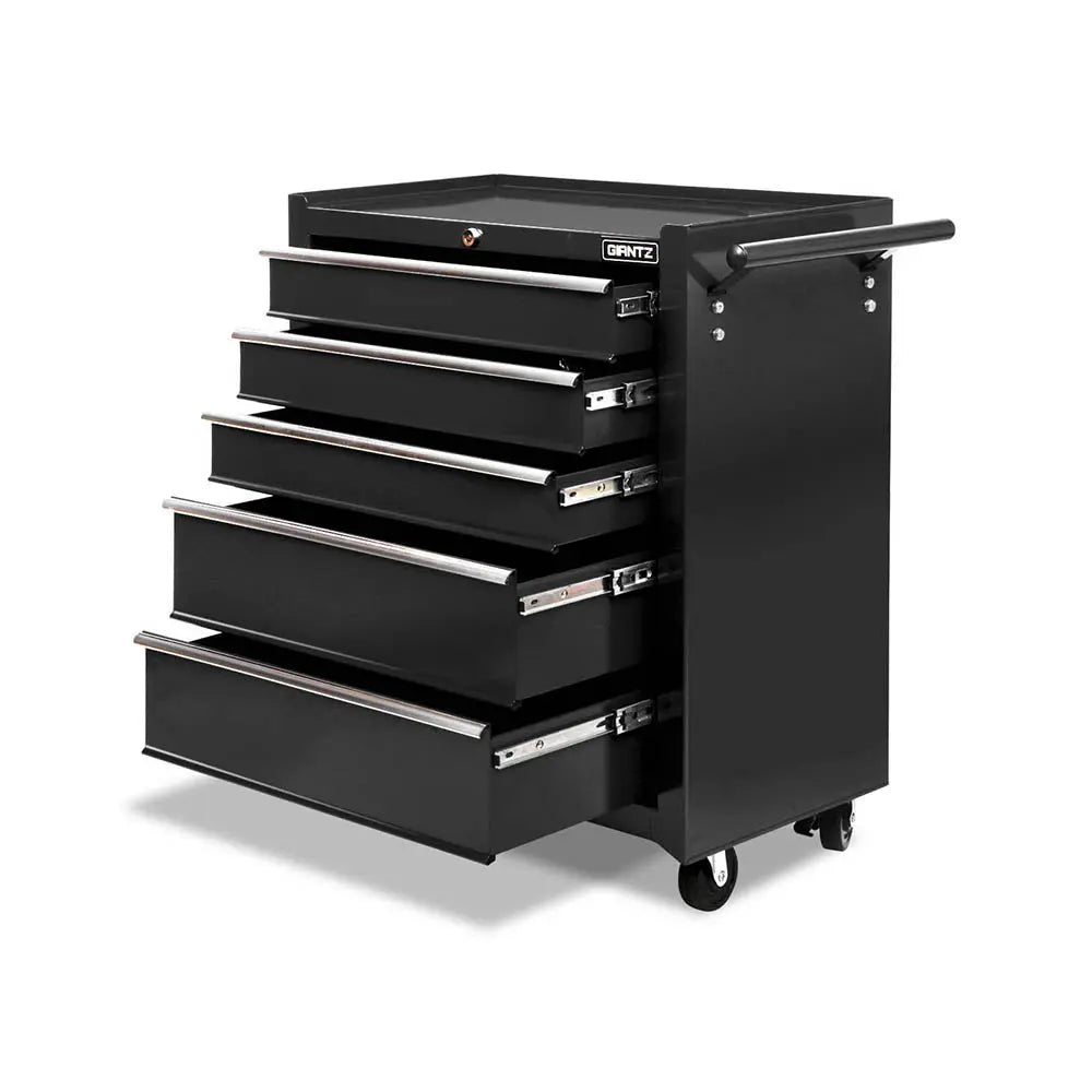 Giantz 5 Drawer Mechanic Tool Box Storage Trolley - Black Deals499