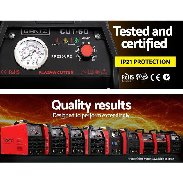 Giantz 60Amp Inverter Welder Plasma Cutter Gas DC iGBT Welding Machine Portable Deals499