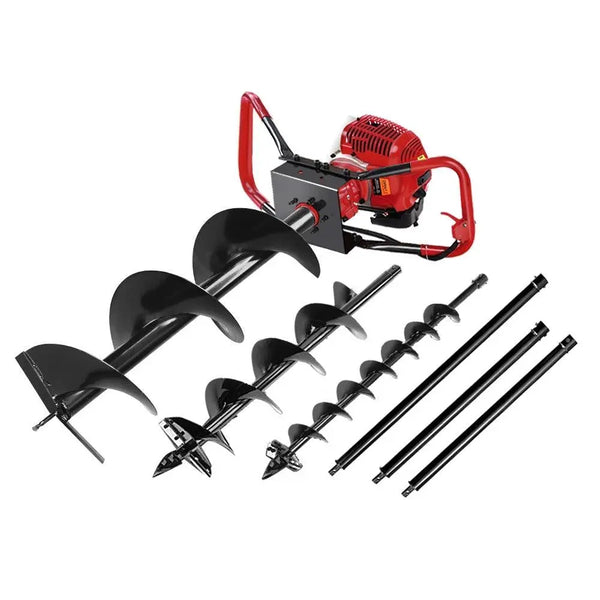 Giantz 80CC Petrol Post Hole Digger Drill Borer Fence Extension Auger Bits Deals499
