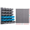 Giantz 88 Parts Wall-Mounted Storage Bin Rack Tool Garage Shelving Organiser Box Deals499