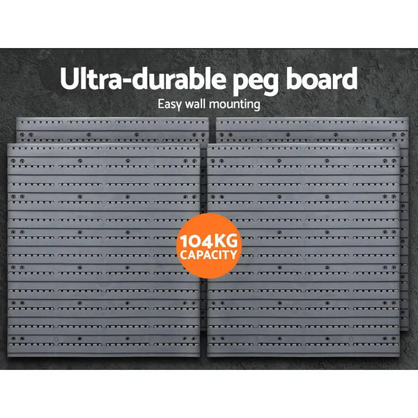 Giantz 88 Parts Wall-Mounted Storage Bin Rack Tool Garage Shelving Organiser Box Deals499