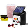 Giantz 8KM Solar Electric Fence Energiser Energizer 0.3J + 2000M Poly Fencing Wire Tape Deals499