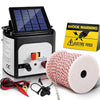 Giantz 8km Solar Electric Fence Energiser Charger with 500M Tape and 25pcs Insulators Deals499