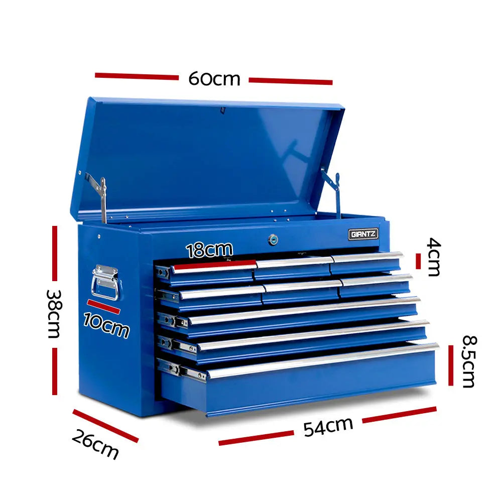 Giantz 9 Drawer Mechanic Tool Box Cabinet Storage - Blue Deals499