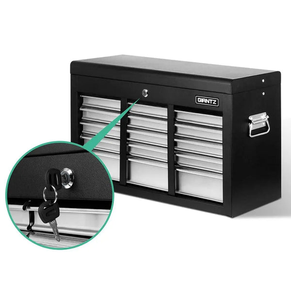 Giantz 9 Drawer Mechanic Tool Box Storage - Black & Grey Deals499