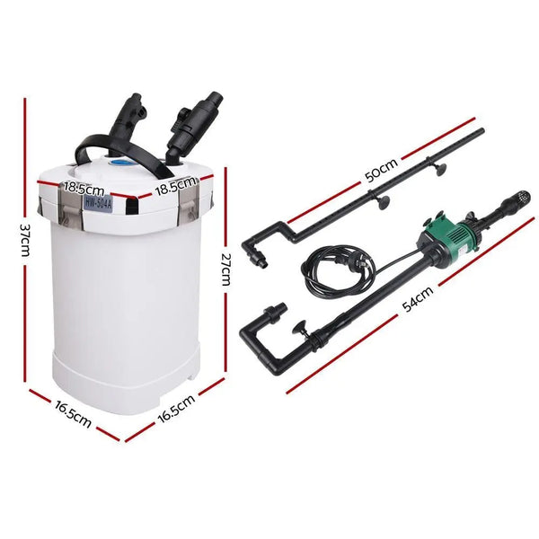 Giantz Aquarium External Canister Filter Aqua Fish Water Tank Sponge Pond 1250L Deals499