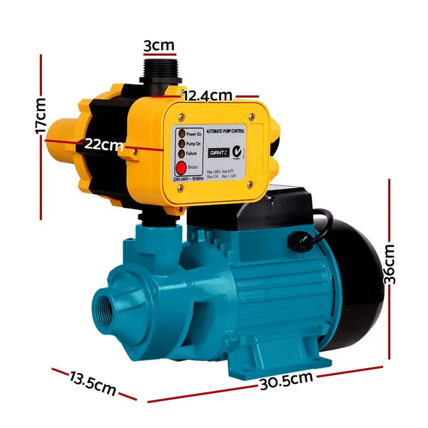 Giantz Auto Peripheral Pump Clean Water Garden Farm Rain Tank Irrigation QB80 Deals499