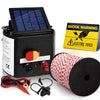Giantz Electric Fence Energiser 5km Solar Powered Charger + 500m Rope Deals499