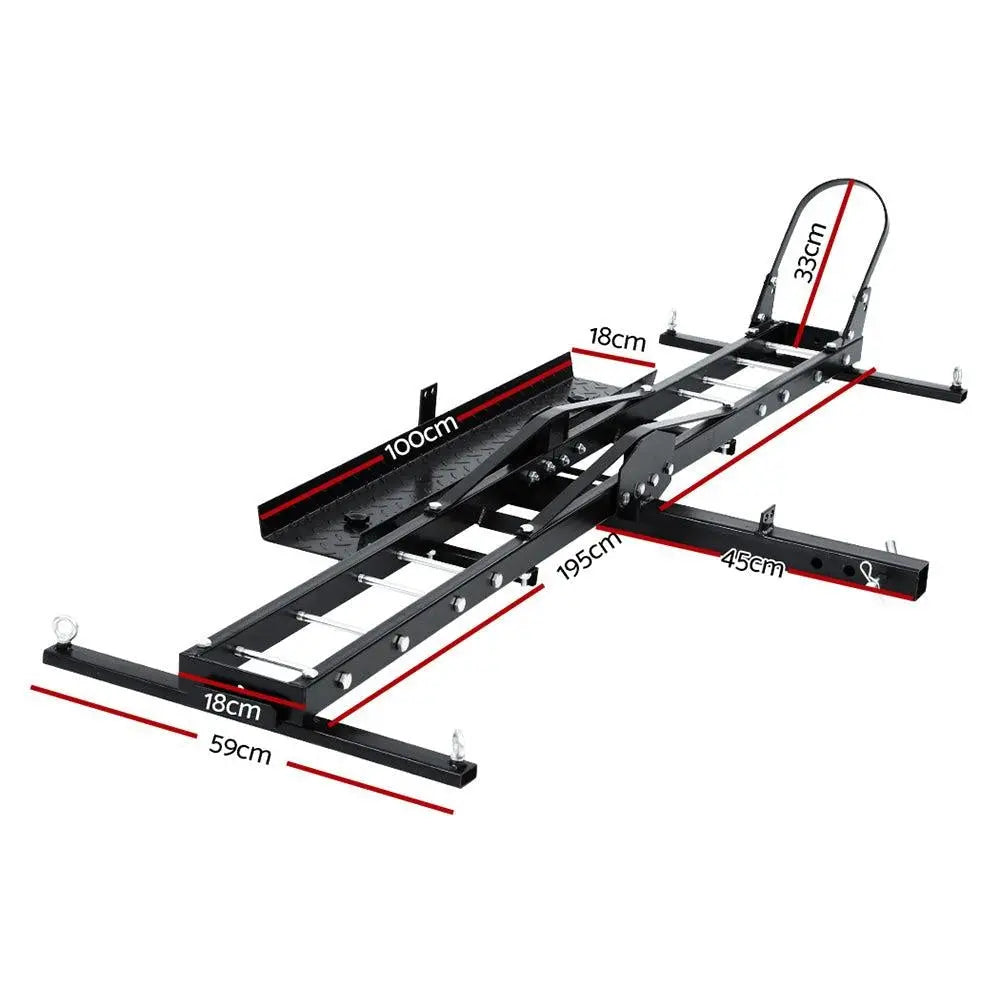 Giantz Motorcycle Carrier 2 Arms Rack Ramp Motorbike Dirt Bike 2