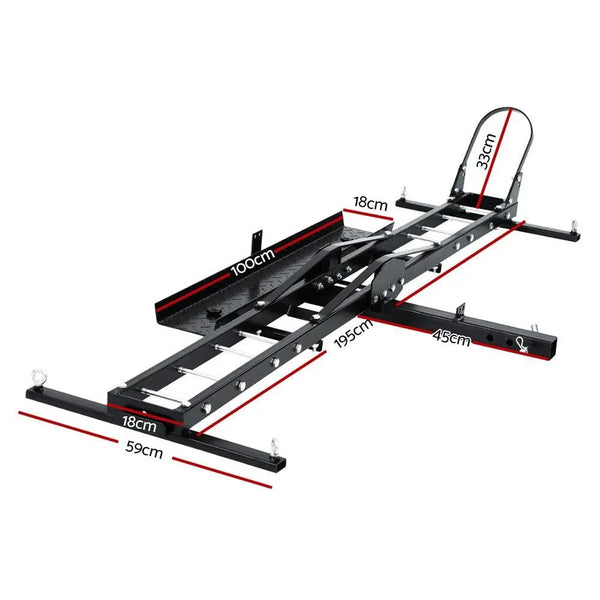 Giantz Motorcycle Carrier 2 Arms Rack Ramp Motorbike Dirt Bike 2"Hitch Towbar Deals499