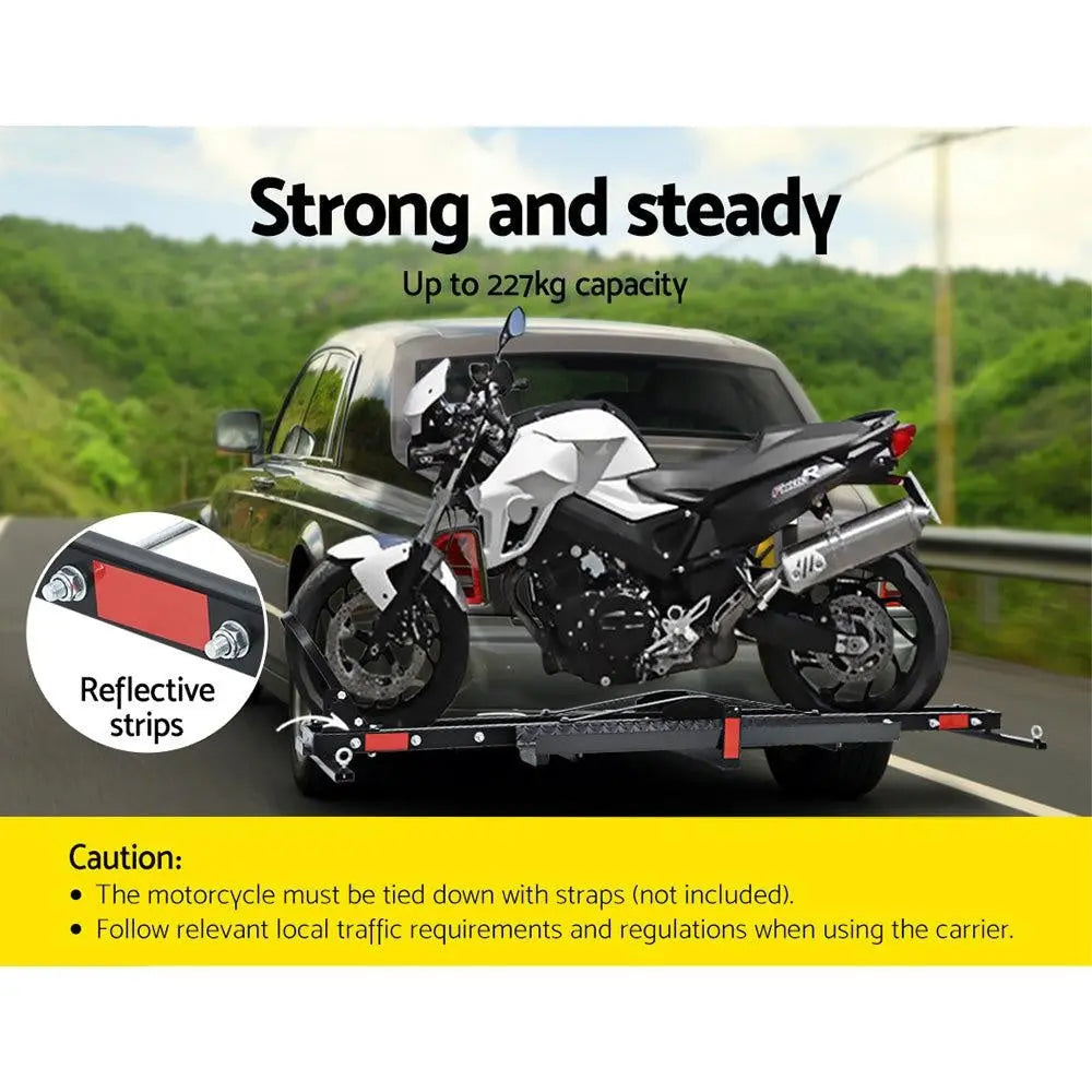 Giantz Motorcycle Carrier 2 Arms Rack Ramp Motorbike Dirt Bike 2