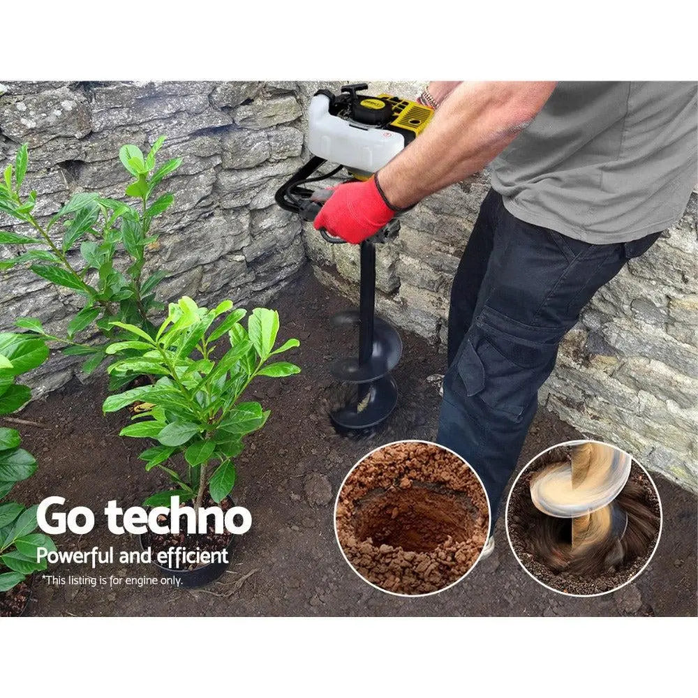 Giantz Post Hole Digger Petrol Only 92CC Motor Engine Earth Auger DIggers Deals499