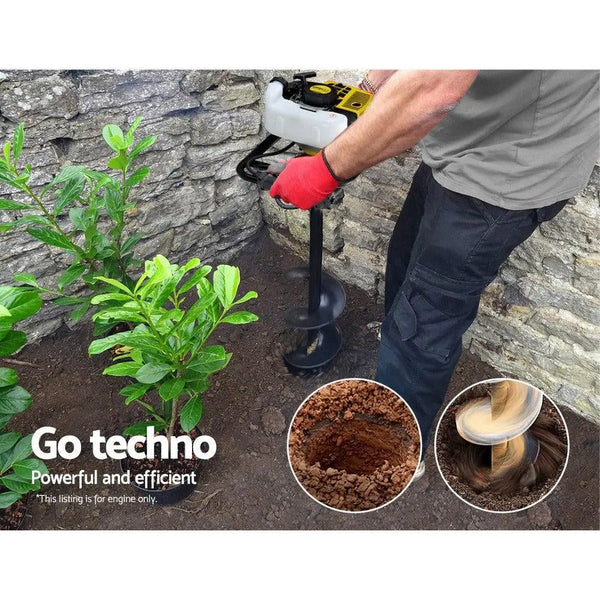 Giantz Post Hole Digger Petrol Only 92CC Motor Engine Earth Auger DIggers Deals499