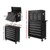 Giantz Tool Box Chest Trolley 16 Drawers Cabinet Cart Garage Toolbox Black Deals499