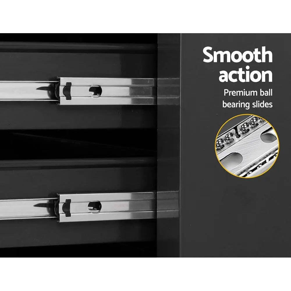 Giantz Tool Box Chest Trolley 16 Drawers Cabinet Cart Garage Toolbox Black Deals499