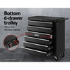 Giantz Tool Box Chest Trolley 16 Drawers Cabinet Cart Garage Toolbox Black Deals499