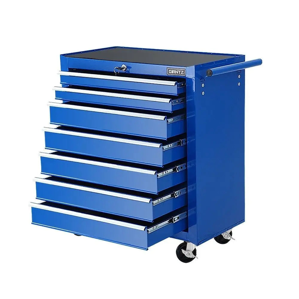 Giantz Tool Chest and Trolley Box Cabinet 7 Drawers Cart Garage Storage Blue Deals499