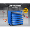 Giantz Tool Chest and Trolley Box Cabinet 7 Drawers Cart Garage Storage Blue Deals499
