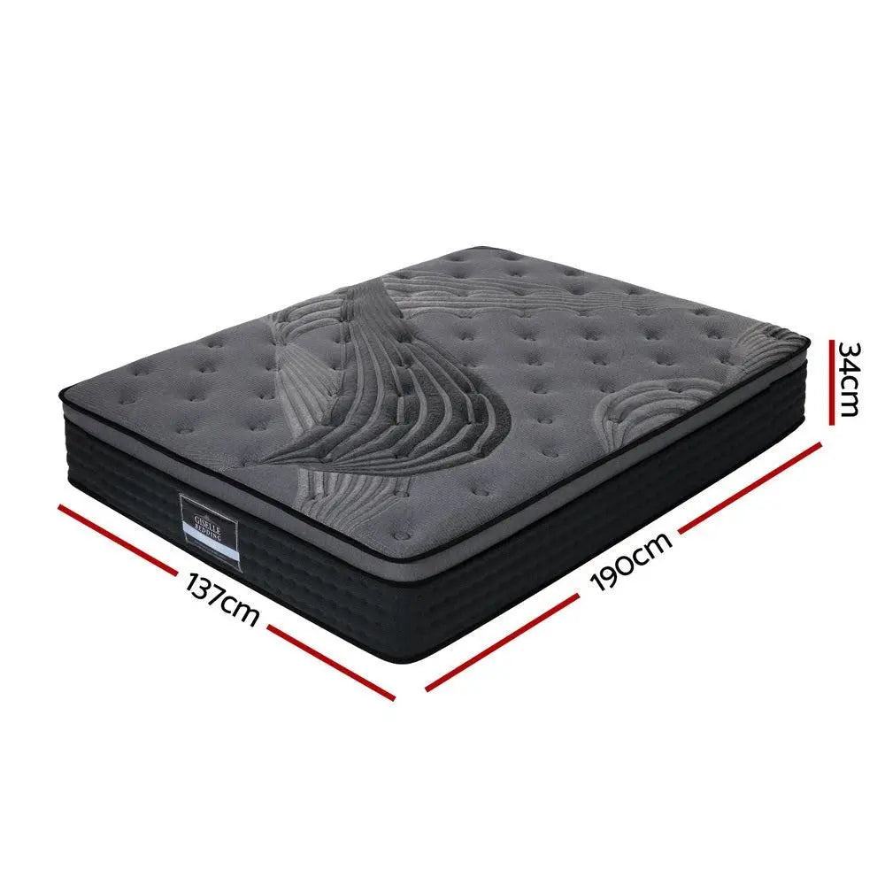 Giselle Bedding Alanya Euro Top Pocket Spring Mattress 34cm Thick Double Giselle