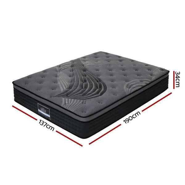 Giselle Bedding Alanya Euro Top Pocket Spring Mattress 34cm Thick Double Giselle