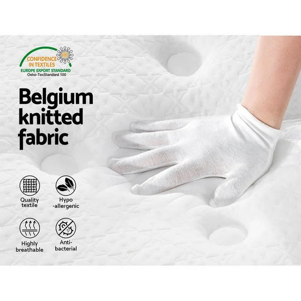Giselle Bedding Bonita Euro Top Bonnell Spring Mattress 21cm Thick Single Giselle