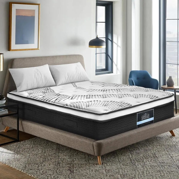 Giselle Bedding Como Euro Top Pocket Spring Mattress 32cm Thick King Giselle