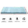 Giselle Bedding Cool Gel 7-zone Memory Foam Mattress Topper w/Bamboo Cover 8cm - Single Giselle