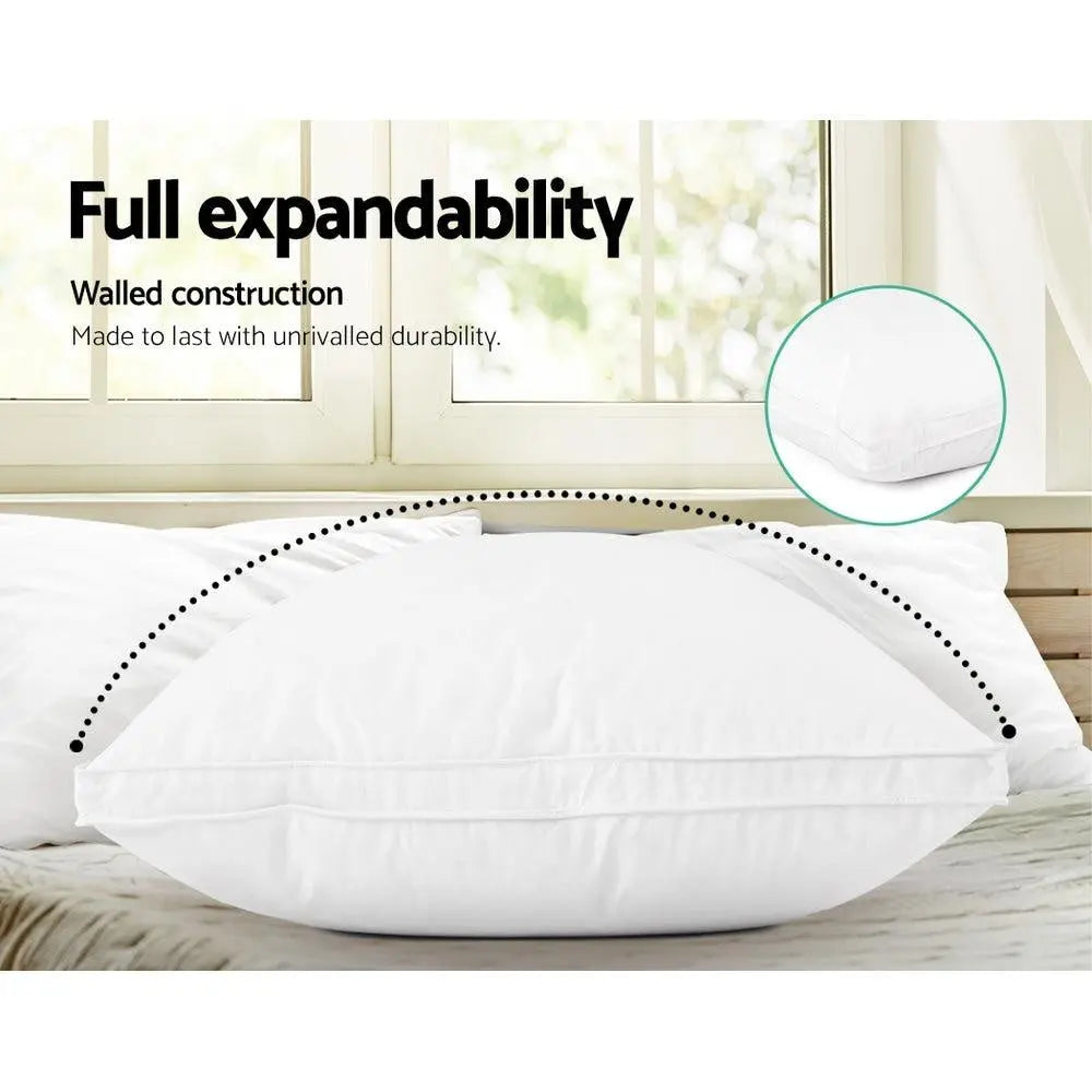 Giselle Bedding Duck Feather Down Twin Pack Pillow Giselle