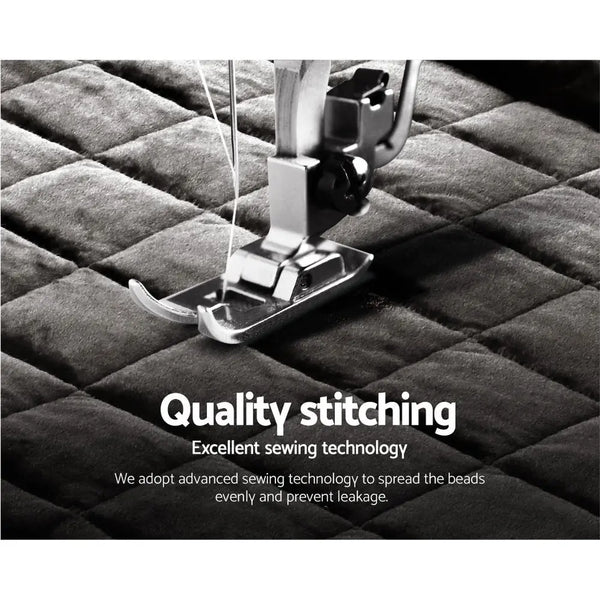 Giselle Bedding Faux Mink Quilt Double Size Charcoal from Deals499 at Deals499