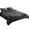 Giselle Bedding Faux Mink Quilt Super King Charcoal from Deals499 at Deals499