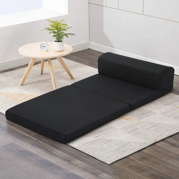 Giselle Bedding Folding Foam Mattress Portable Single Sofa Bed Mat Air Mesh Fabric Black Giselle