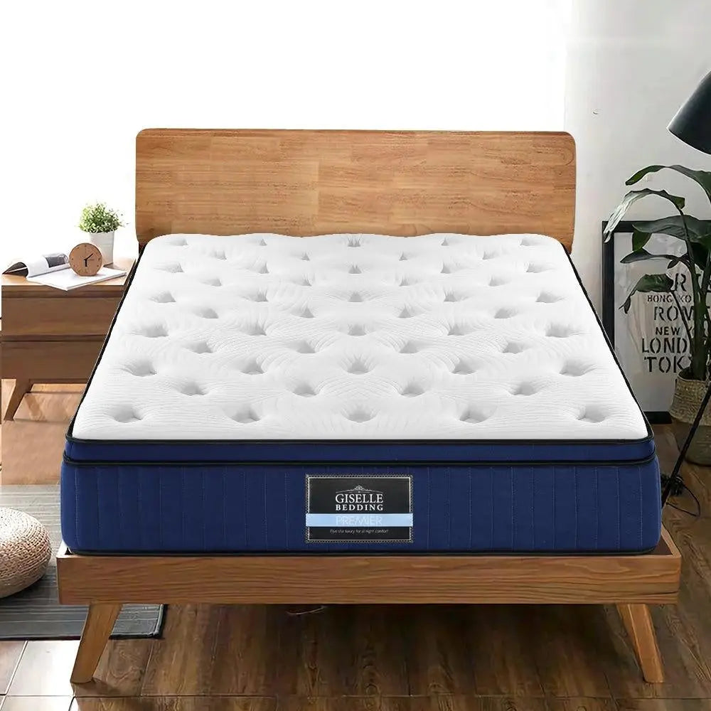Giselle Bedding Franky Euro Top Cool Gel Pocket Spring Mattress 34cm Thick Double Giselle
