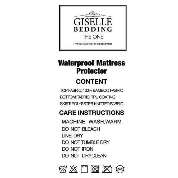 Giselle Bedding Giselle Bedding Bamboo Mattress Protector Queen Giselle