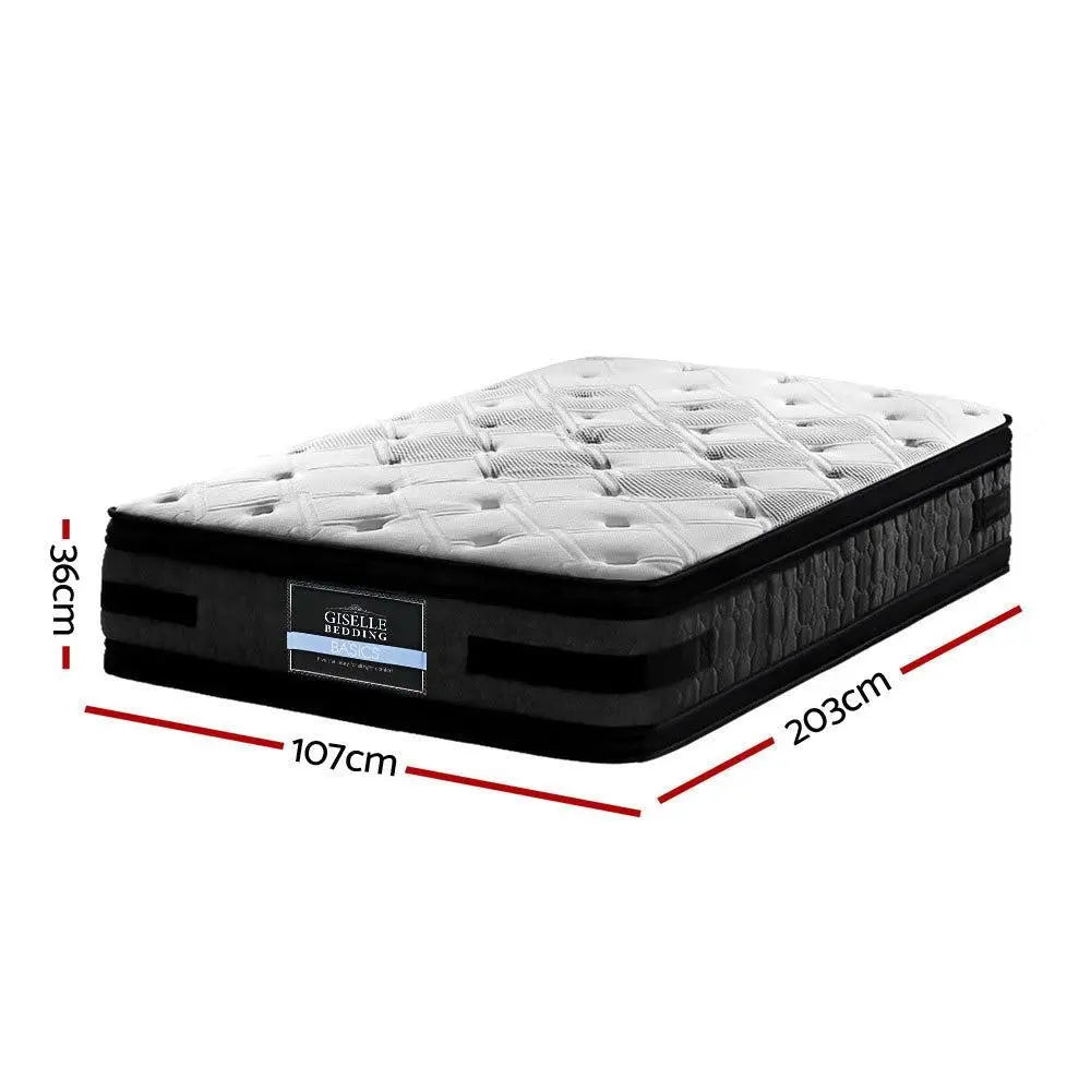 Giselle Bedding Luna Euro Top Cool Gel Pocket Spring Mattress 36cm Thick King Single Giselle