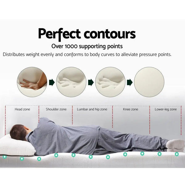 Giselle Bedding Memory Foam Mattress Topper w/Cover 8cm - Queen Giselle