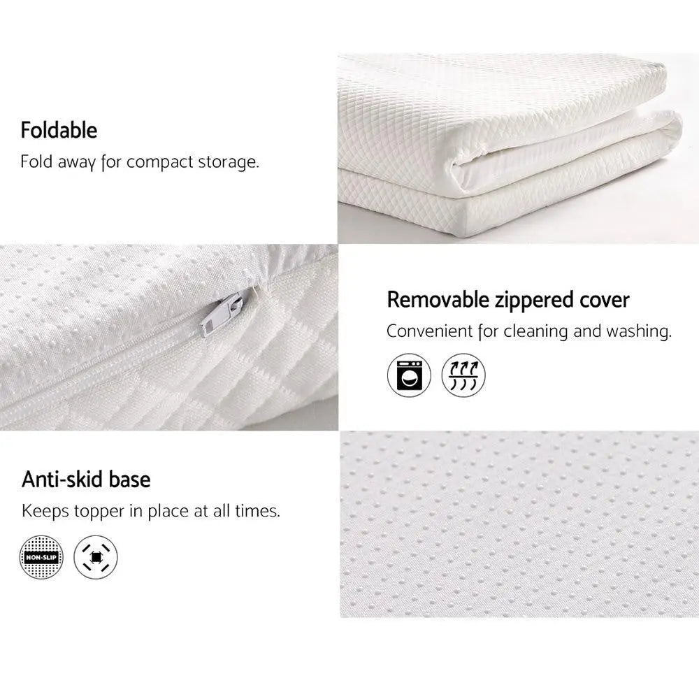 Giselle Bedding Memory Foam Mattress Topper w/Cover 8cm - Queen Giselle