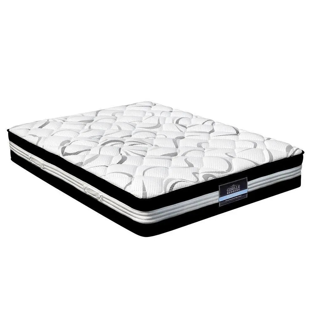 Giselle Bedding Mykonos Euro Top Pocket Spring Mattress 30cm Thick Double Giselle