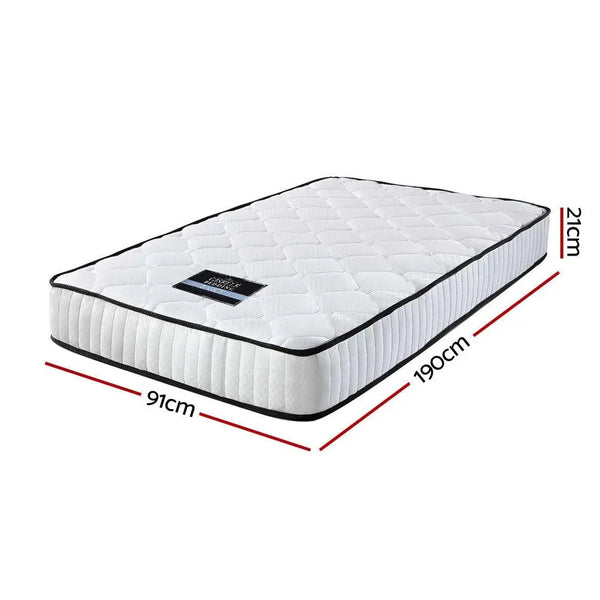 Giselle Bedding Peyton Pocket Spring Mattress 21cm Thick Single Giselle