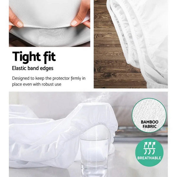 Giselle Bedding Queen Size Waterproof Bamboo Mattress Protector Giselle