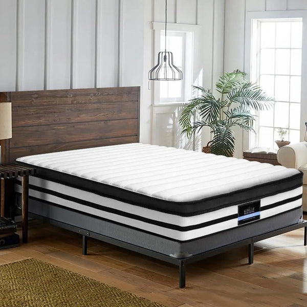 Giselle Bedding Rostock Euro Top Pocket Spring Mattress 27cm Thick Queen Giselle
