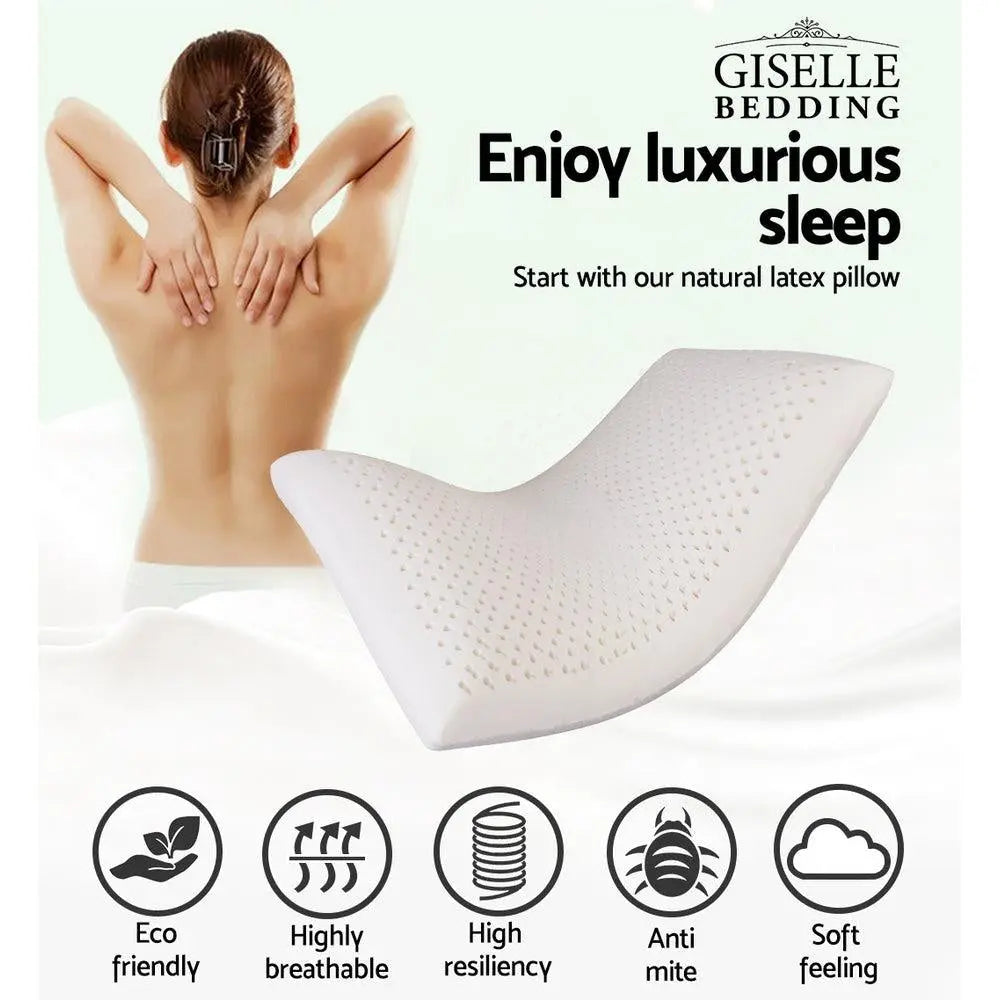 Giselle Bedding Set of 2 Natural Latex Pillow Giselle
