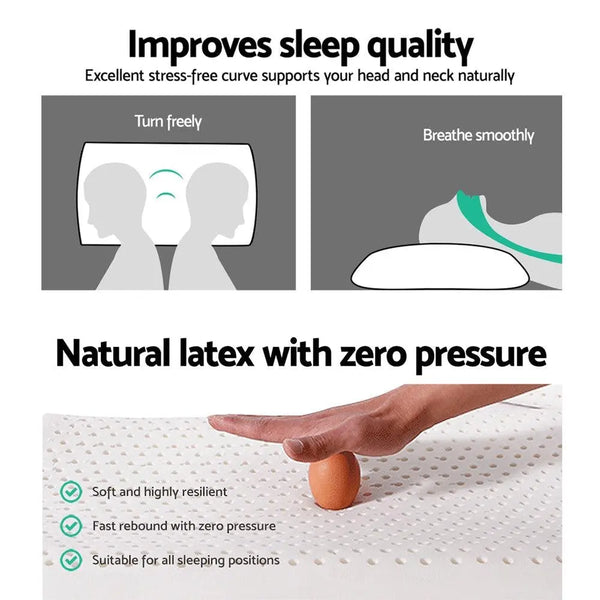 Giselle Bedding Set of 2 Natural Latex Pillow Giselle