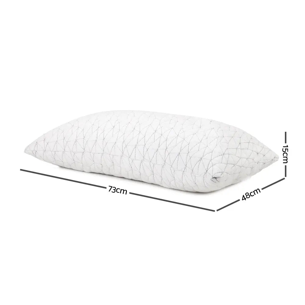 Giselle Bedding Set of 2 Rayon Single Memory Foam Pillow Giselle